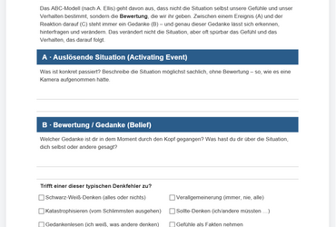 Das ABC-Modell &ndash; Gedanken, Gef&uuml;hle, Verhalten
