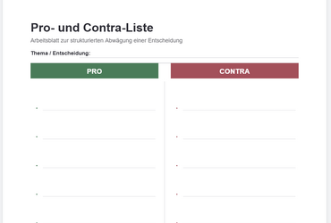 Pro / Contra Liste