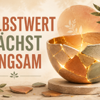  Illustration zu Borderline und Selbstwert mit zerbrechlicher, langsam wachsender Form als Symbol