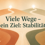 Vier Wege symbolisieren unterschiedliche Therapieformen bei Borderline