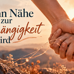 Zwei ineinander verschlungene Hände symbolisieren emotionale Abhängigkeit in toxischen Beziehungen