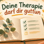 DBT-Therapie prüfen: Checkliste mit Häkchen und Fragezeichen auf warmem Hintergrund als Orientierung für Betroffene